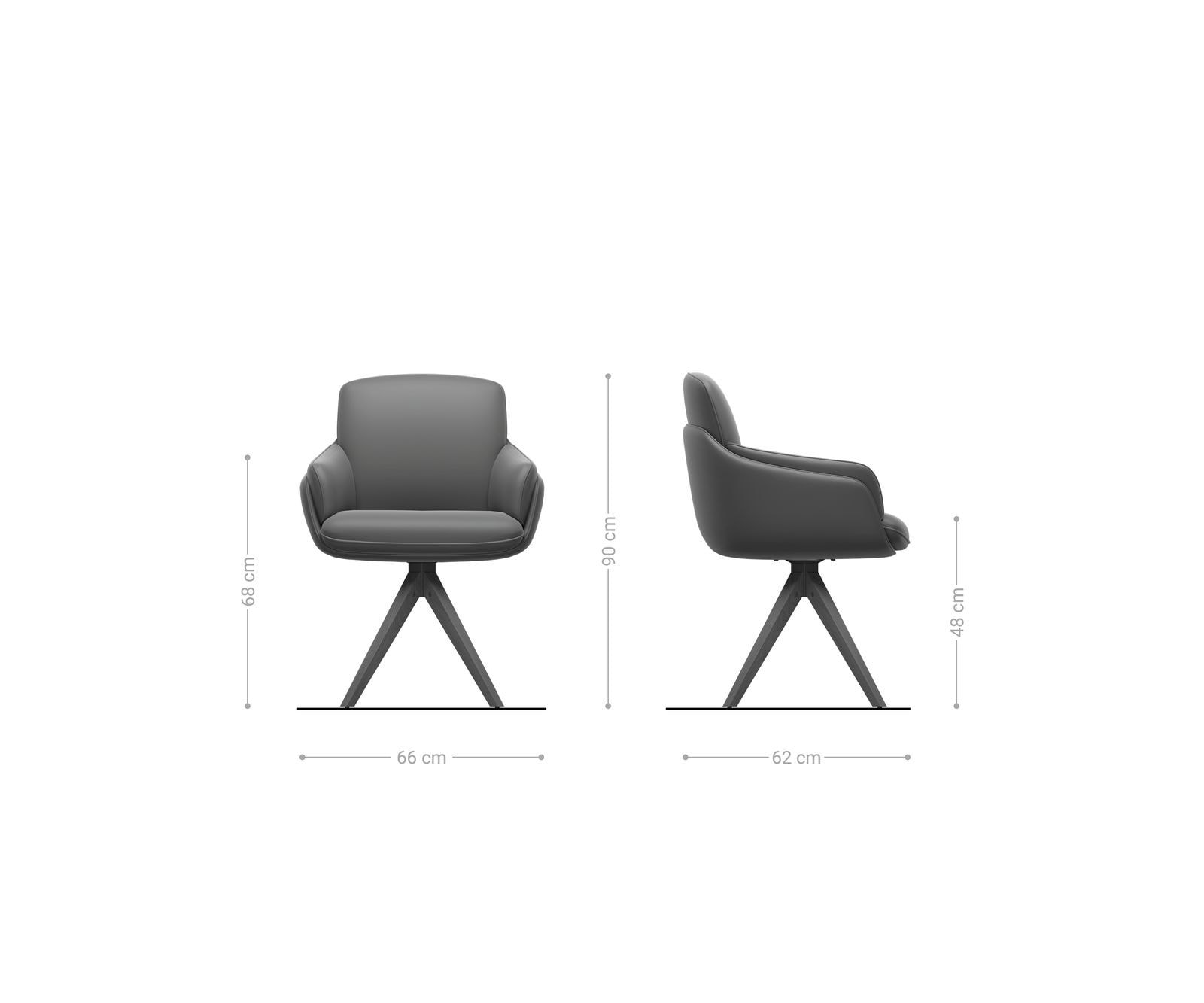 Chaise-pivotante Luan-Flex avec accoudoirs tissu mixte couleur boue pied en bois angulaire naturel pivotement sur 180° 4 Chaise-pivotante Luan-Flex avec accoudoirs tissu mixte couleur boue pied en bois angulaire naturel pivotement sur 180° 4