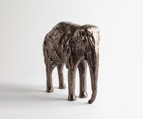 Figurine Tembo l36 x P13 x H35 cm Aluminium Mokka Bronze Faite main