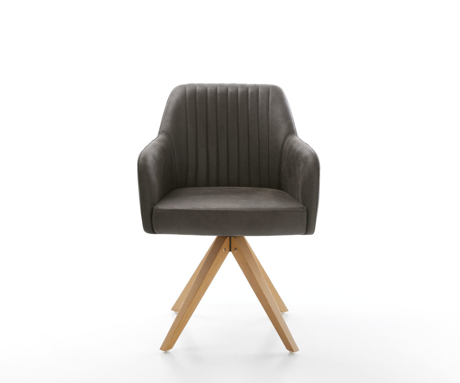 Chaise-de-salle-à-manger Greg-Flex microvelours anthracite vintage pied en bois angulaire naturel ressorts ensachés 2 Chaise-de-salle-à-manger Greg-Flex microvelours anthracite vintage pied en bois angulaire naturel ressorts ensachés 2