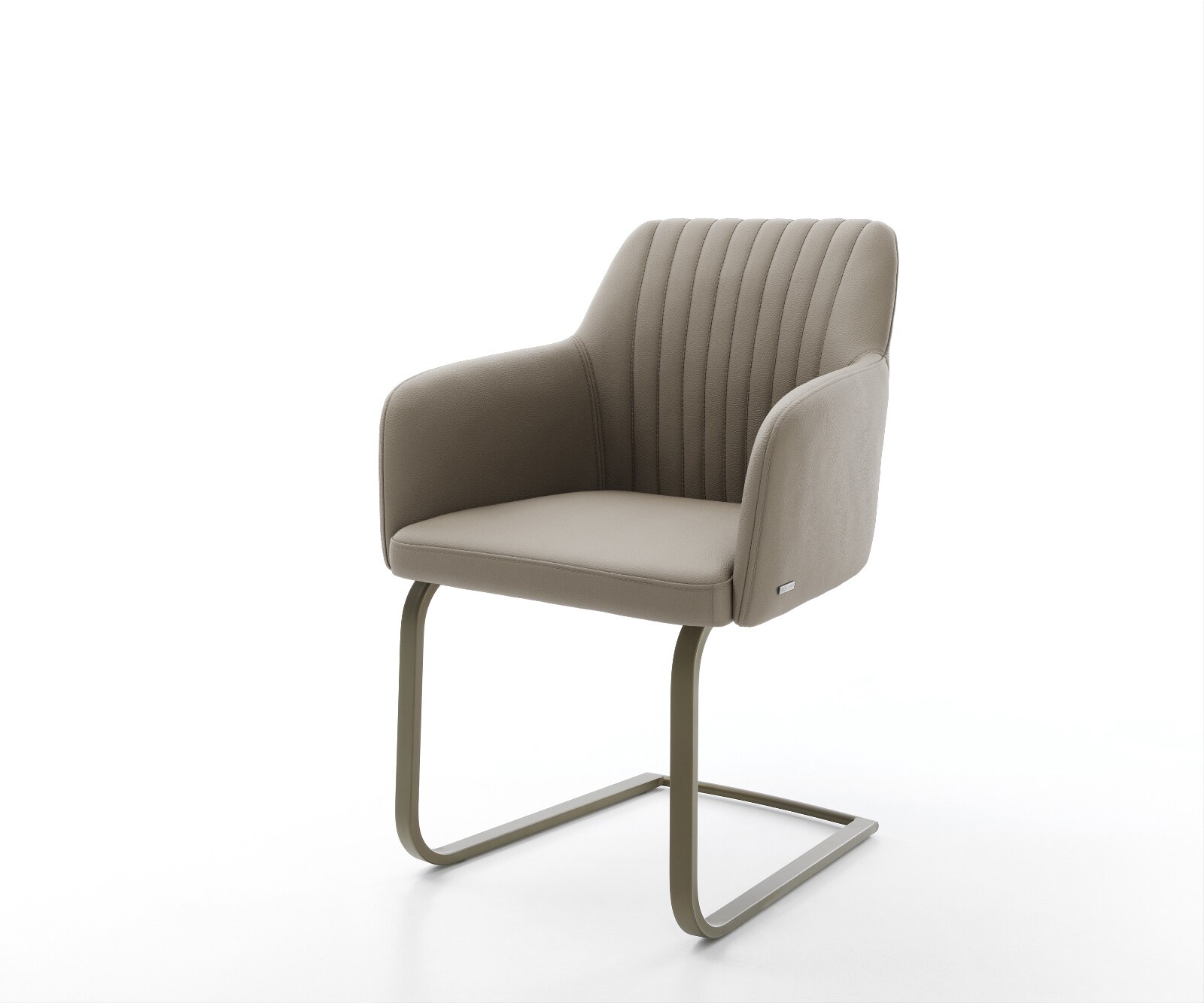 Cantilever Greg-Flex cuir de vache couleur boue pied cantilever plat aspect titane ressorts ensachés 1