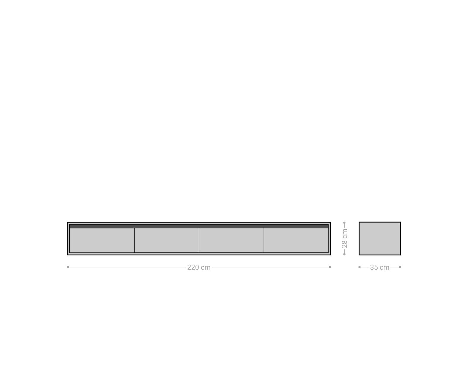 Meuble-TV Budaya 220 cm manguier naturel 4 portes  9