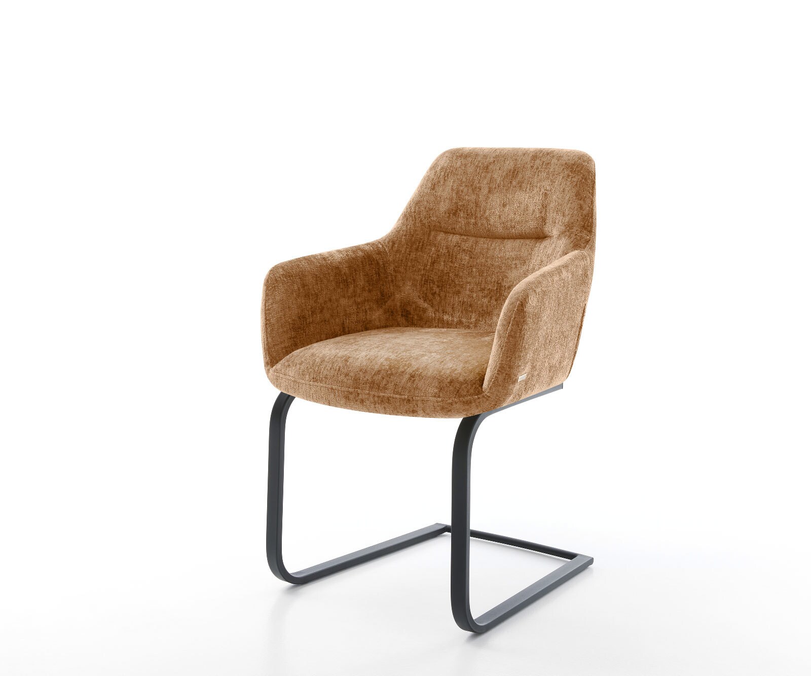 Cantilever Pejo-Flex chenille rouille pied cantilever plat noir ressorts ensachés