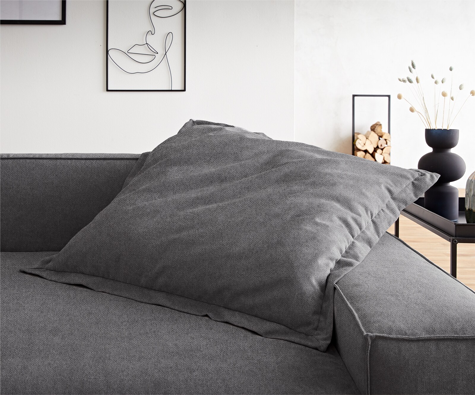 Siprio Coussin à jeter 85x85 Microfibre Taupe 1
