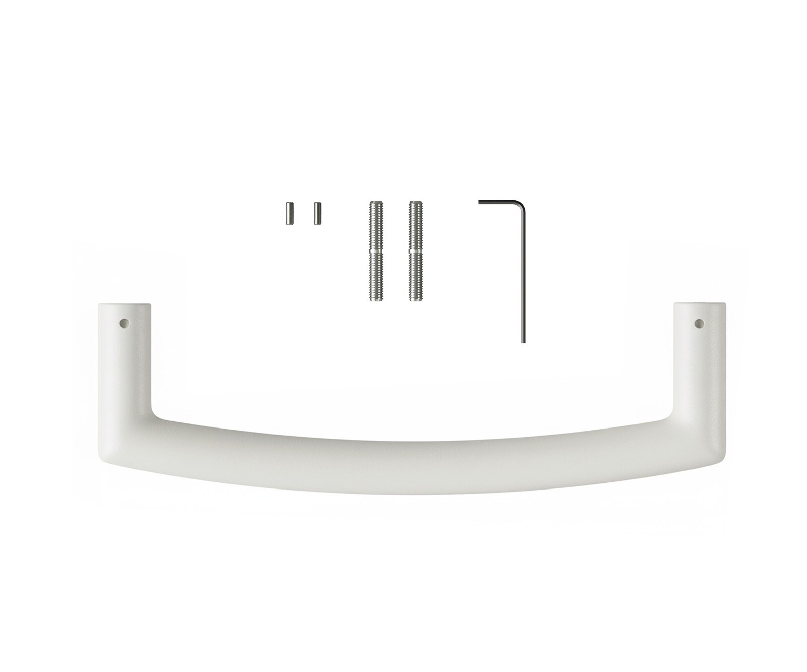 Poignée-de-chaise-de-bar Flex-Rund métal revêtement par poudre blanc 2