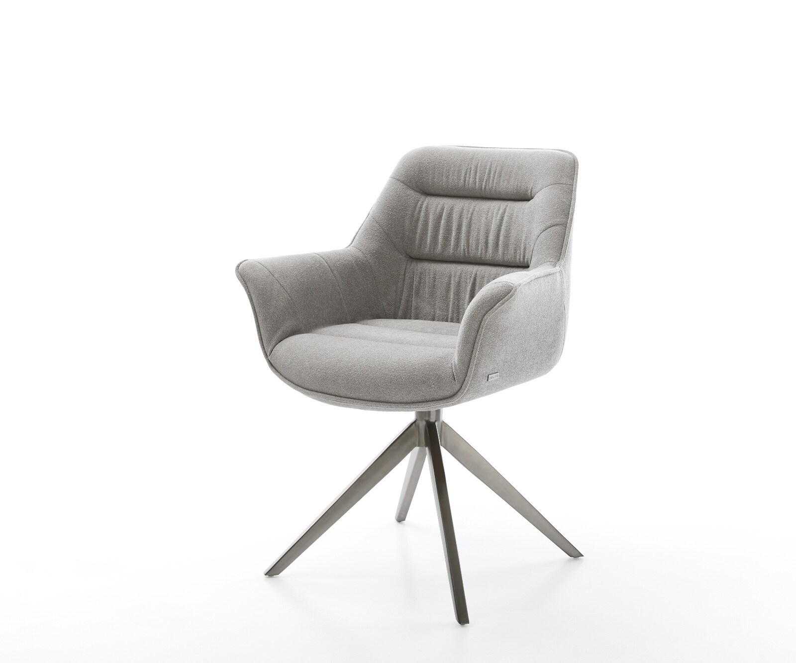 Chaise-pivotante Kaira-Flex tissu structuré doux gris pied croisé large grafiete pivotement sur 360° fonction bascule 1