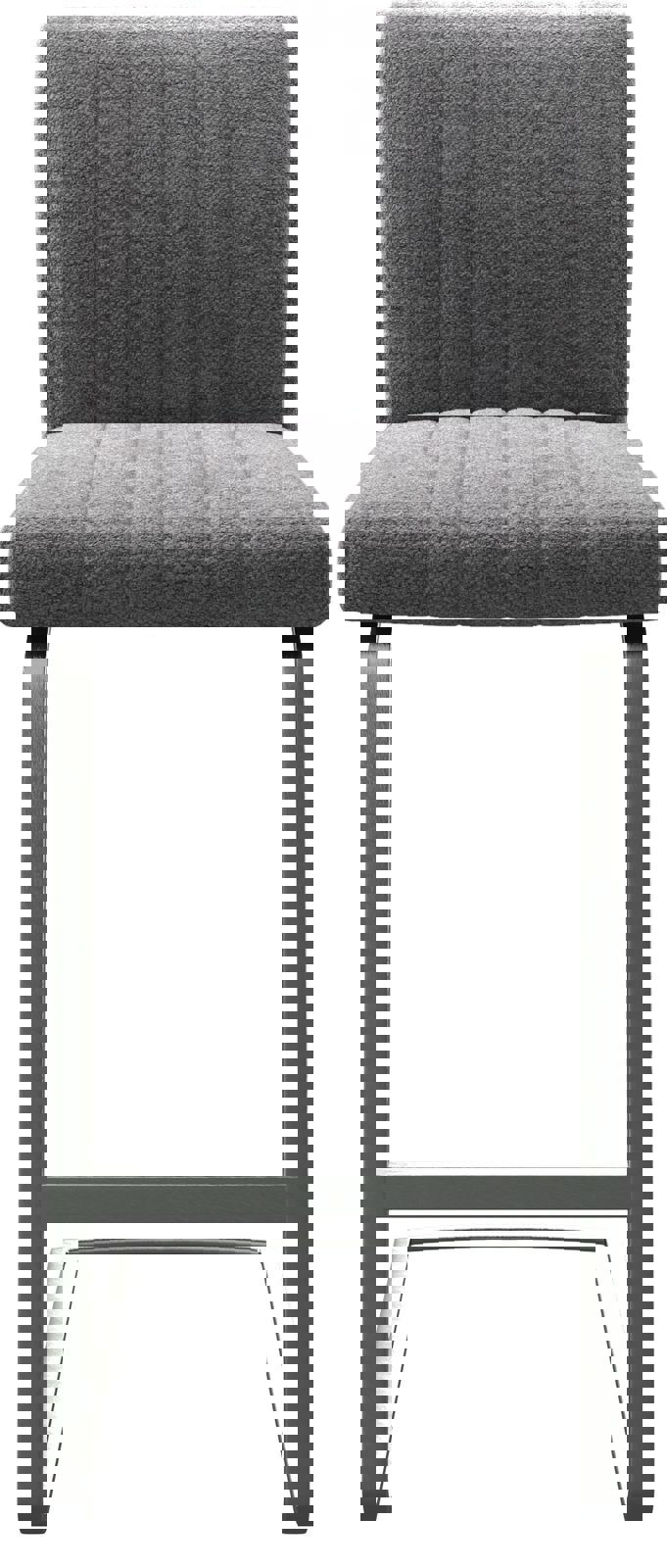 Chaise-de-bar Luiga-Flex tissu texturé gris clair chaise cantilever acier plat inoxydable 3 Chaise-de-bar Luiga-Flex tissu texturé gris clair chaise cantilever acier plat inoxydable 3