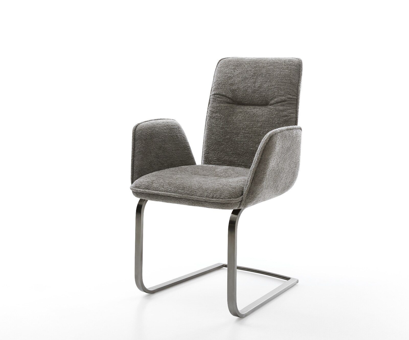 Cantilever Vinja-Flex bouclé doux couleur boue pied cantilever plat grafiete 1