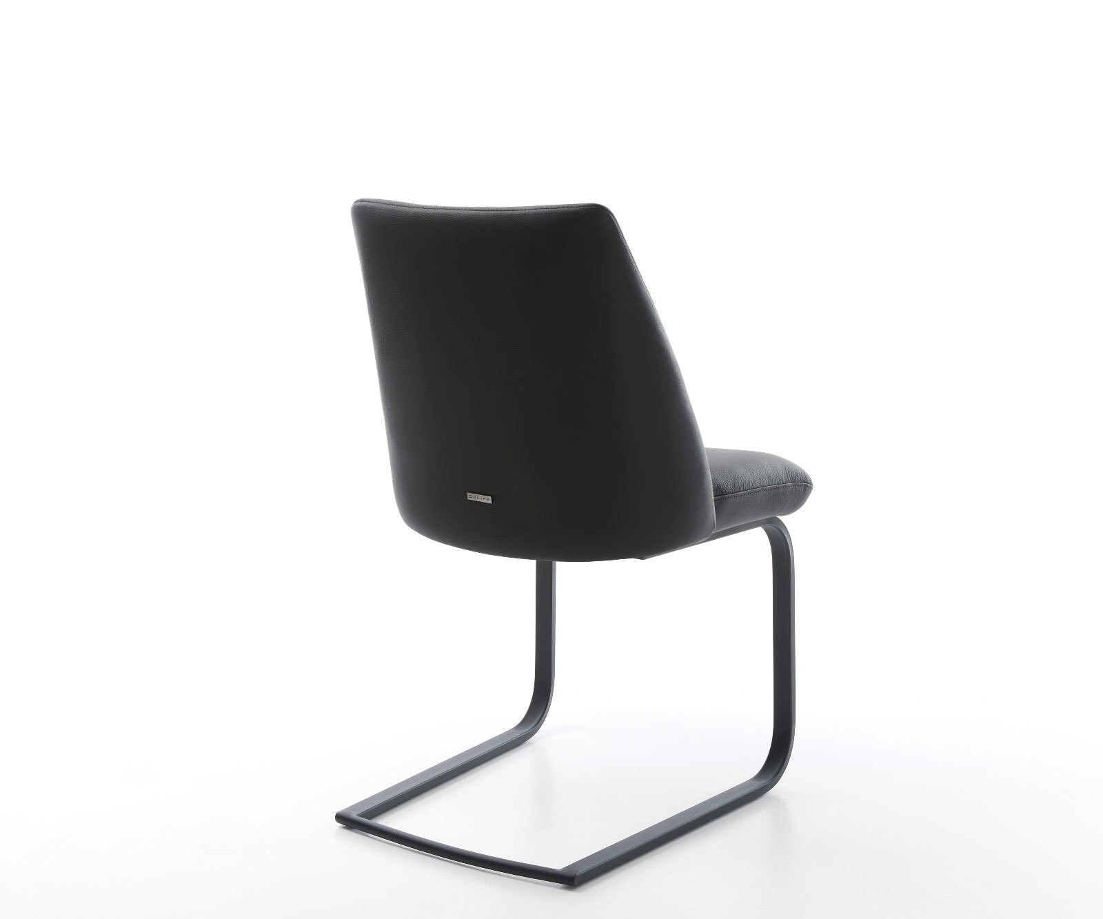Cantilever Elso-Flex cuir de vache noir pied cantilever plat noir ressorts ensachés 5