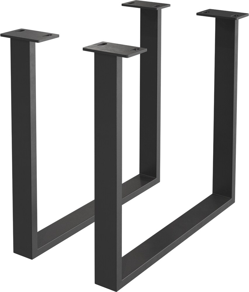 Cadre de table métal noir mince (2-er Set)