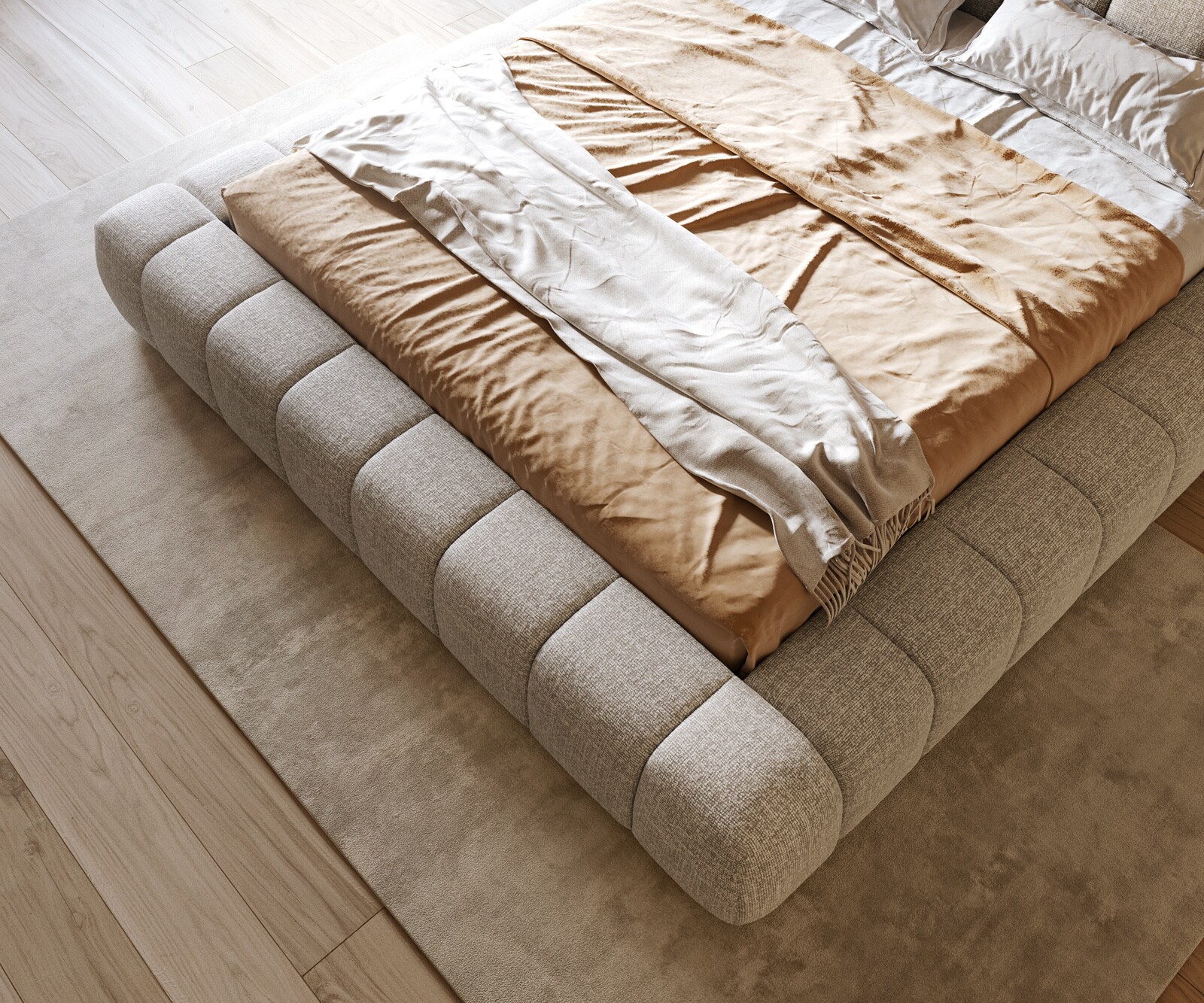 Sommier-rembourré Cutio 180x200 cm Tissu Web Soft Beige 5