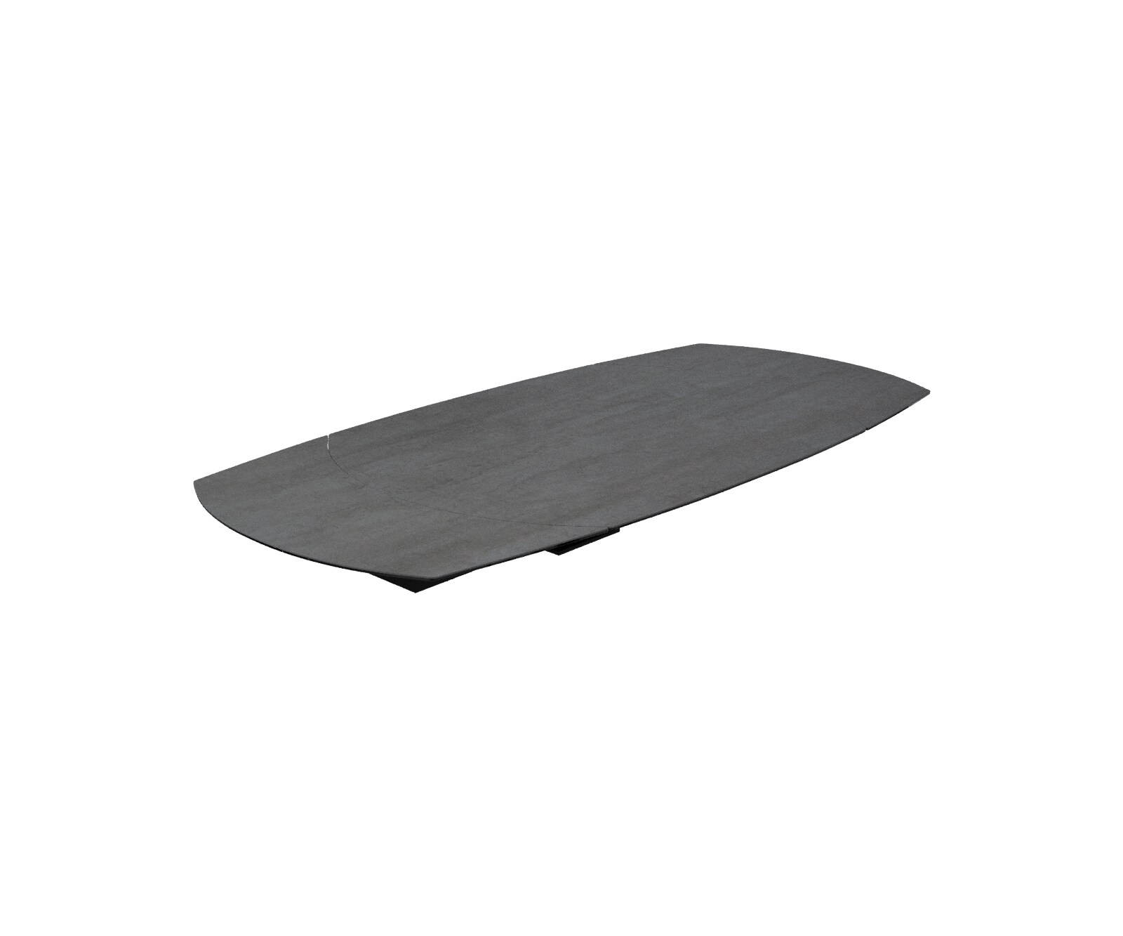 Plateau de table à manger Edge bateau 130-200x100 cm céramique béton gris extensible 1