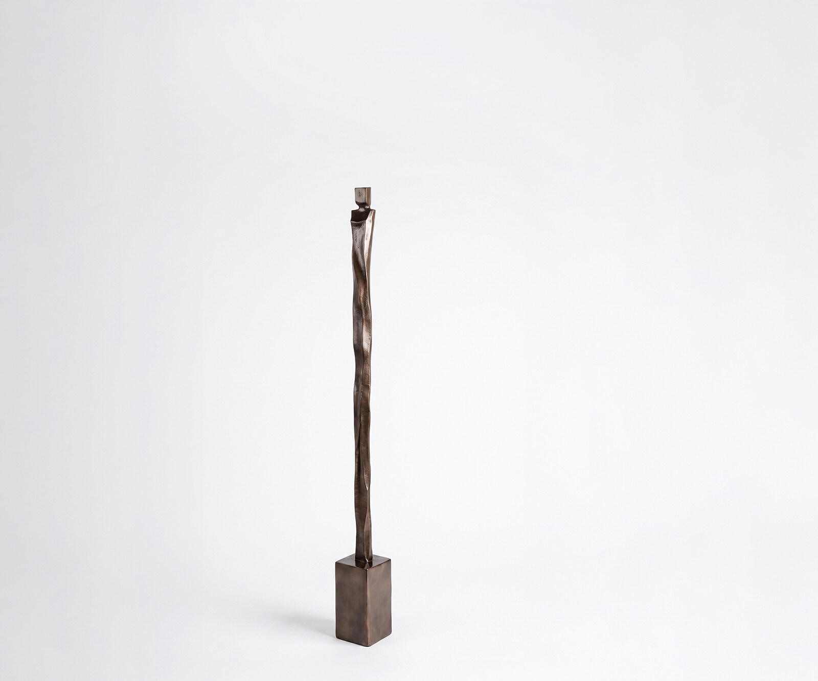 Figurine Statera l12 x P12 x H131 cm Aluminium Mokka Bronze Faite main