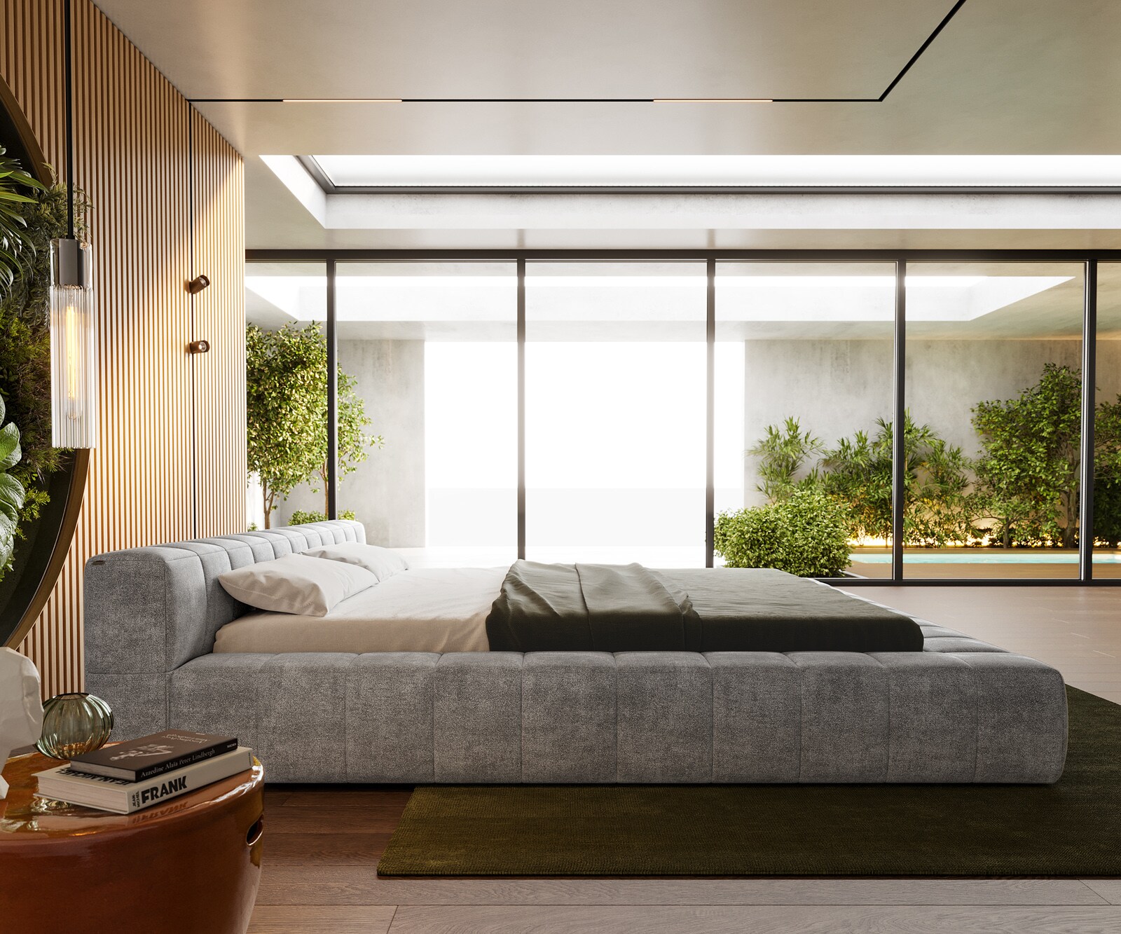 Sommier-rembourré Espazio 180x200 cm Tissu structuré Soft Grey 3