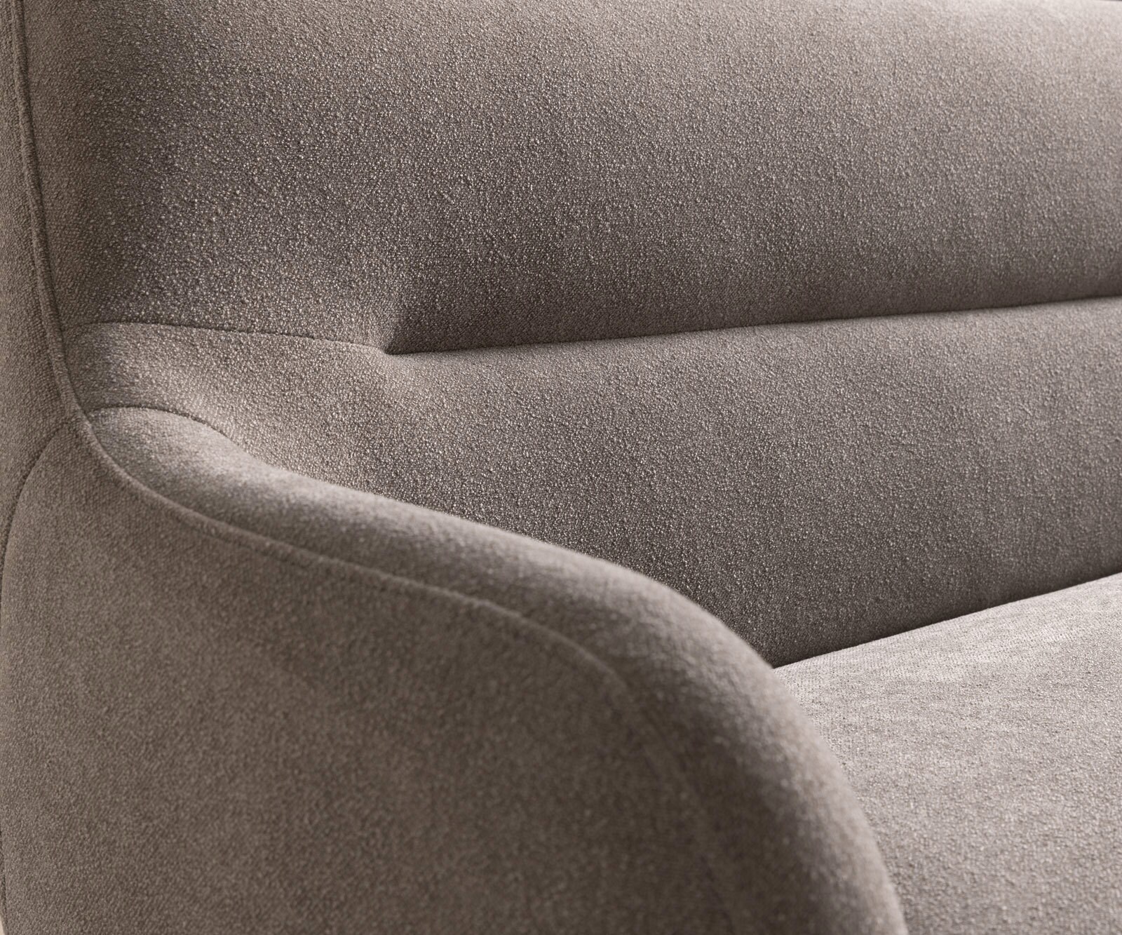 Banc-de-salle-à-manger Taya-Flex 285x190 cm tissu structuré doux taupe pied croisé angulaire noir ressort ensaché liens 7