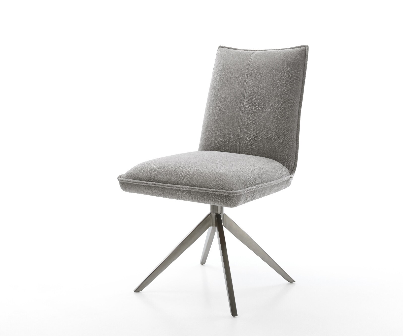 Chaise-pivotante Lelio-Flex tissu structuré doux gris pied croisé large grafiete pivotement sur 360° fonction bascule resorts ensachés