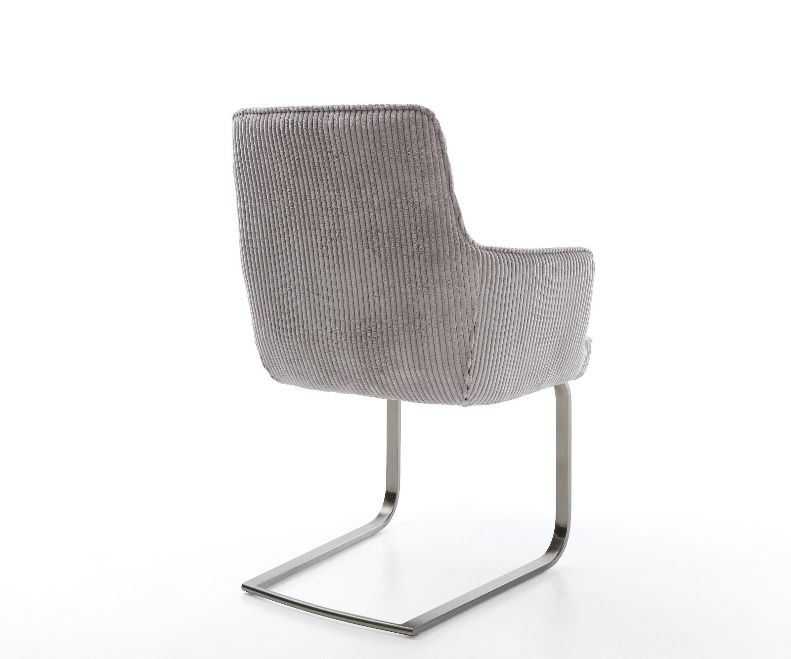 Cantilever Heira-Flex mit Armlehnen côtelé gris argenté pied cantilever plat grafiete ressorts ensachés 4 Cantilever Heira-Flex mit Armlehnen côtelé gris argenté pied cantilever plat grafiete ressorts ensachés 4