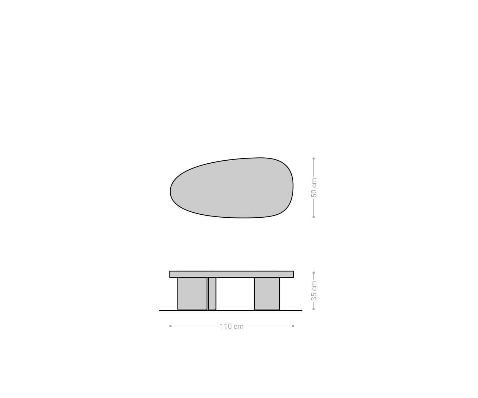 Table-basse Wido 110x50 cm Manguier White Wash 6 Table-basse Wido 110x50 cm Manguier White Wash 6