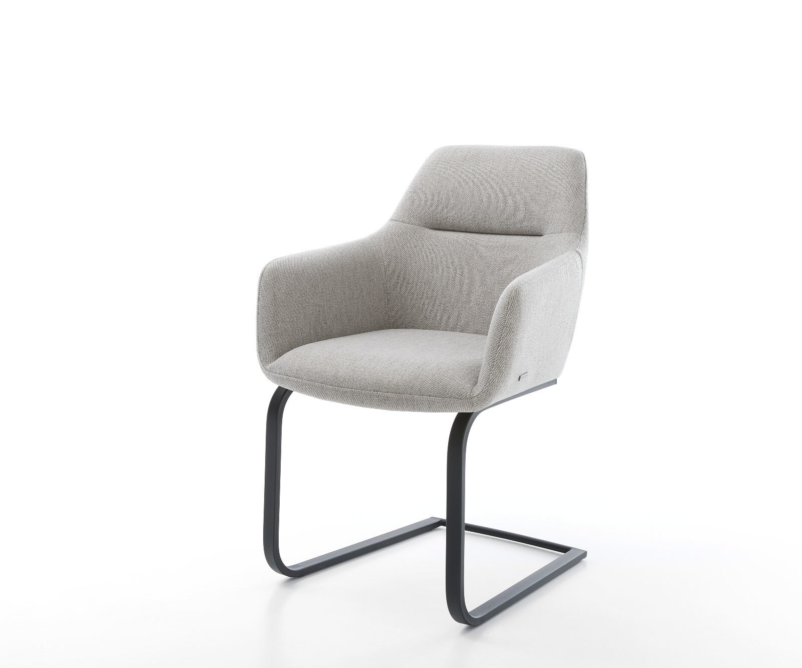 Cantilever Pejo-Flex rayures gris clair pied cantilever plat noir ressorts ensachés Cantilever Pejo-Flex rayures gris clair pied cantilever plat noir ressorts ensachés