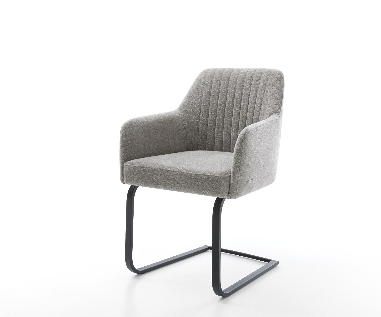 Cantilever Greg-Flex tissu structuré doux gris pied cantilever plat noir resorts ensachés 1