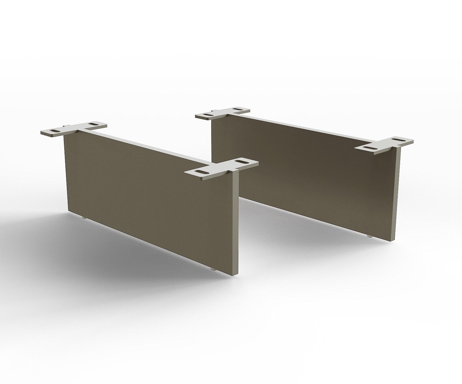 Pied effet suspendu, finition effet titane, 15 cm, pour meubles caissons d’une profondeur de 45 cm (lot de 2)