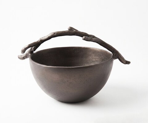 Coupe décorative Ramina l29 x P21 x H19 cm Aluminium Hämatit Moulée