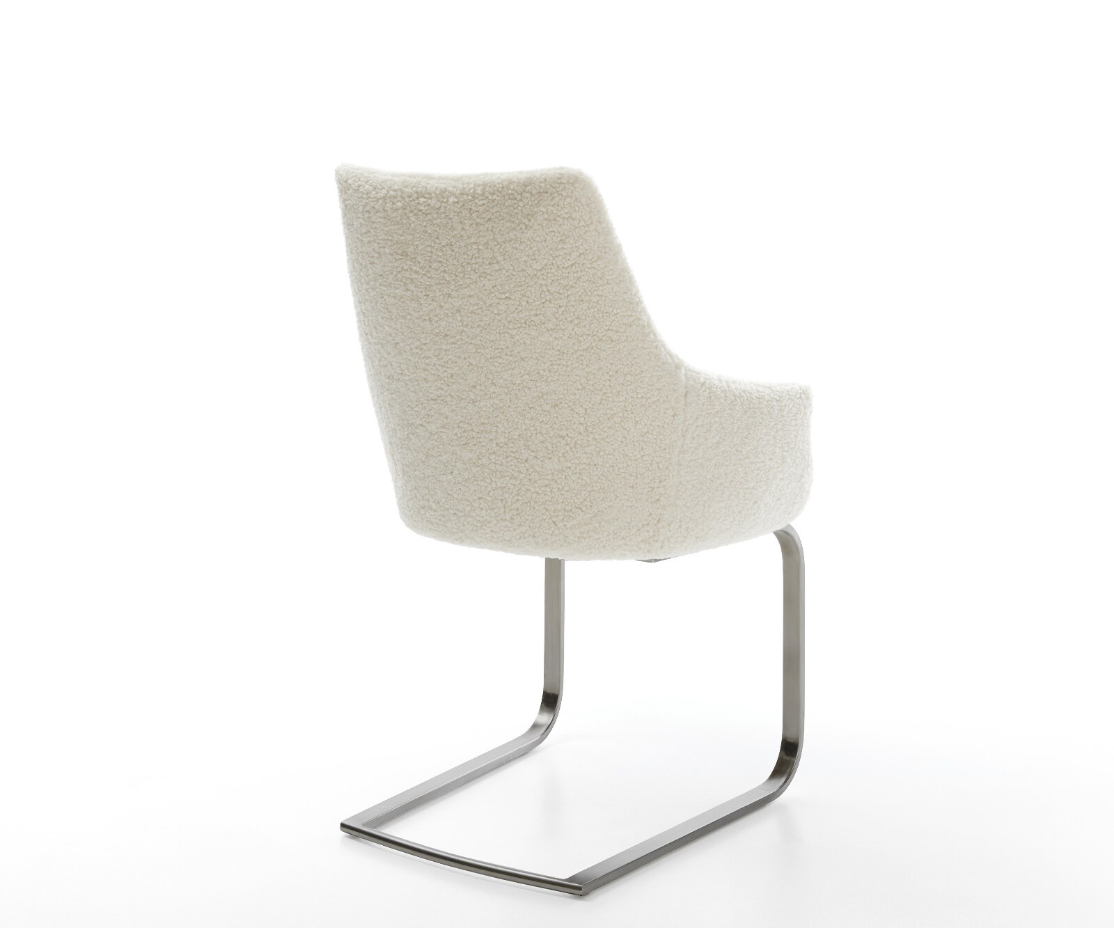 Cantilever Alja-Flex avec accoudoirs tissu teddy beige pied cantilever plat grafiete resorts ensachés 4