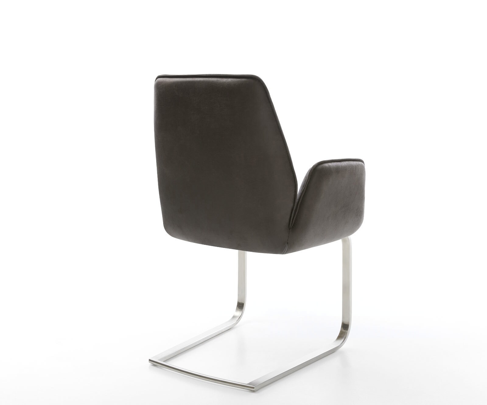 Cantilever Zoa-Flex microvelours anthracite vintage pied cantilever plat acier inoxydable brossé ressorts ensachés 4 Cantilever Zoa-Flex microvelours anthracite vintage pied cantilever plat acier inoxydable brossé ressorts ensachés 4