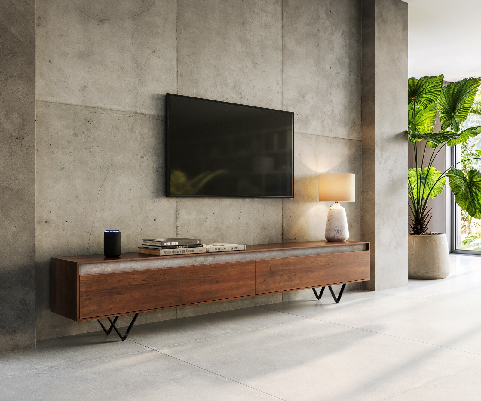 Meuble-TV Stonegrace massif ardoise 3