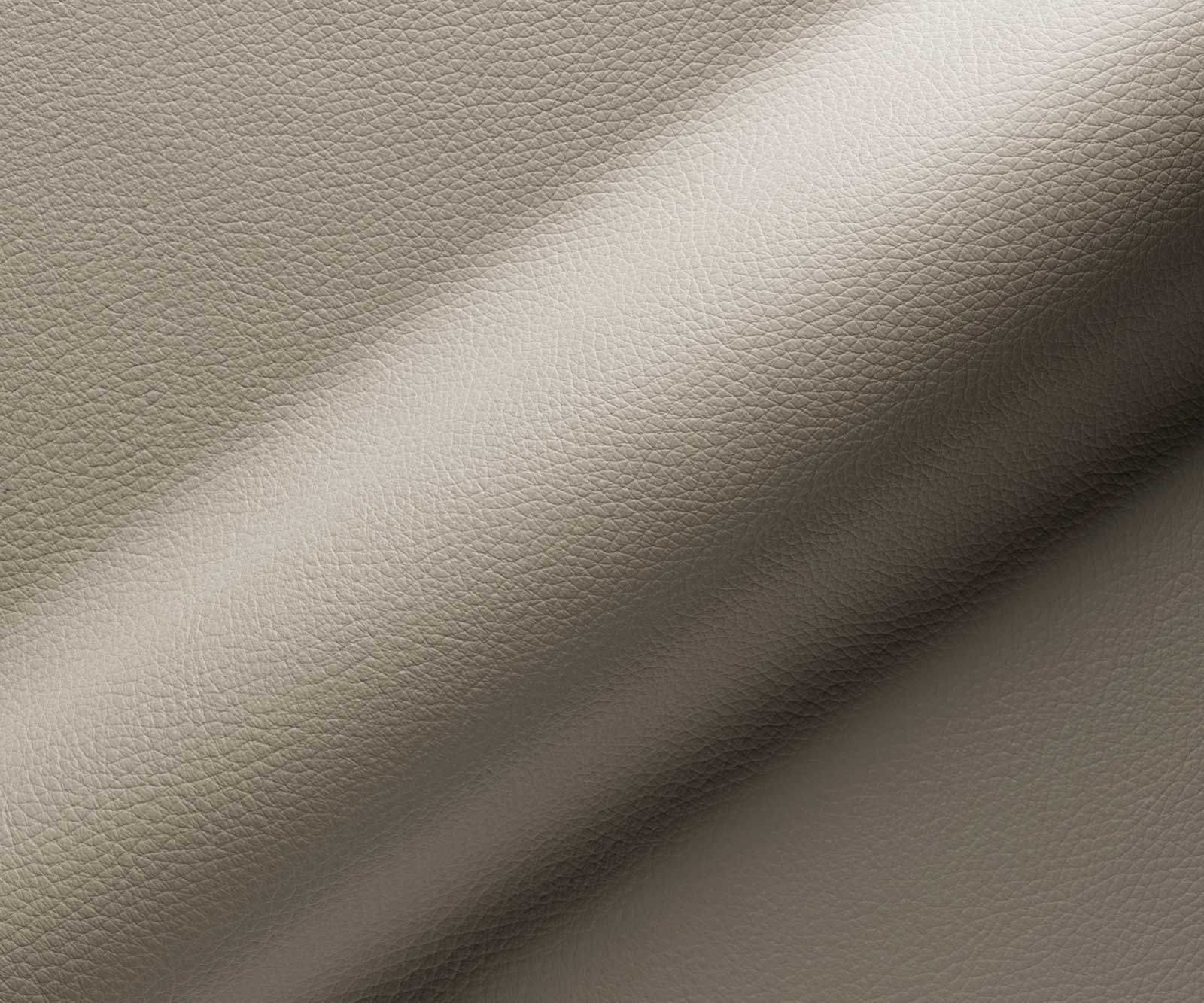 Cantilever Heira-Flex avec accoudoirs cuir de vache couleur boue pied cantilever rond acier inoxydable brossé ressorts ensachés 3
