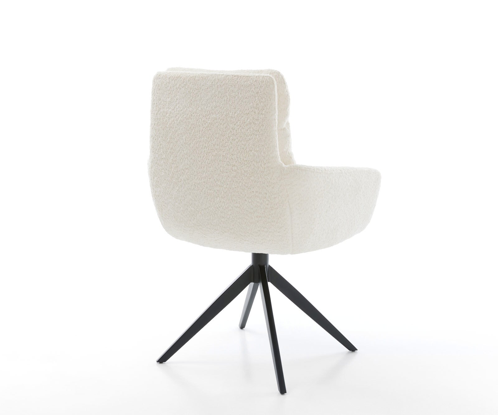 Chaise-pivotante Abelia-Flex bouclé blanc pied croisé large noir pivotement sur 360° fonction bascule 4 Chaise-pivotante Abelia-Flex bouclé blanc pied croisé large noir pivotement sur 360° fonction bascule 4