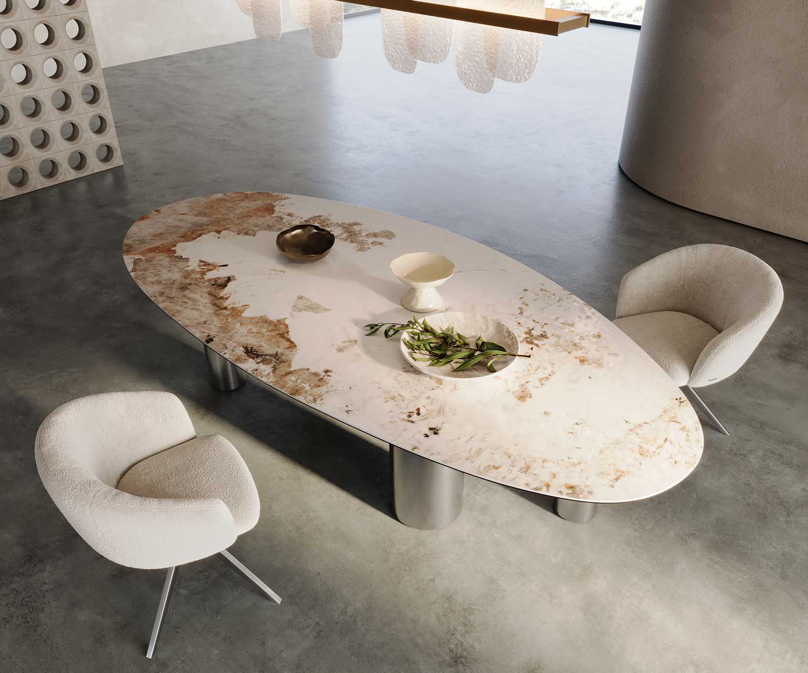 Table à manger Edge Céramique Ovale 2 Table à manger Edge Céramique Ovale 2