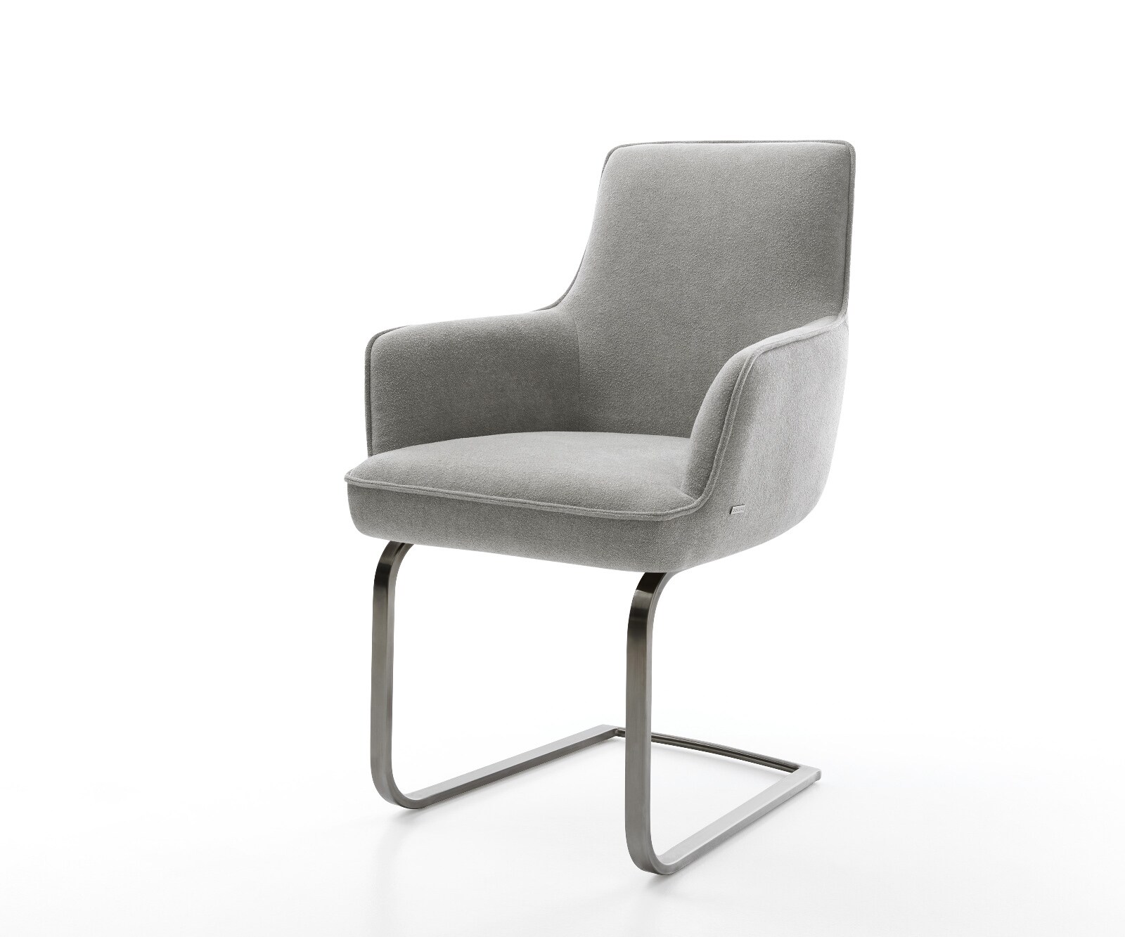 Cantilever Heira-Flex avec accoudoirs tissu structuré doux gris pied cantilever plat grafiete resorts ensachés 1