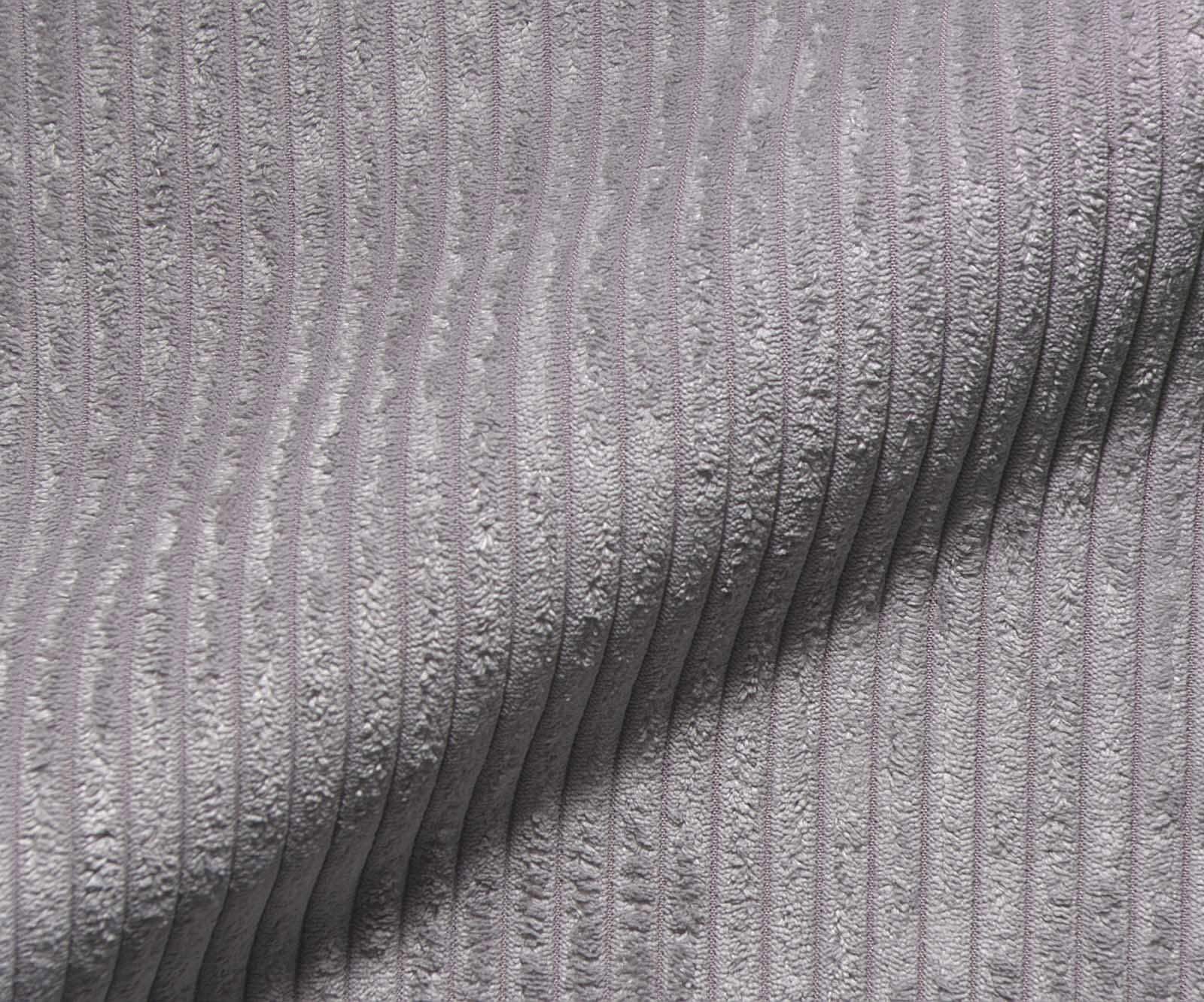 Chaise-de-salle-à-manger Caja-Flex avec accoudoirs côtelé gris argenté 4 pieds coniques acier inoxydable brossé ressorts ensachés 2 Chaise-de-salle-à-manger Caja-Flex avec accoudoirs côtelé gris argenté 4 pieds coniques acier inoxydable brossé ressorts ensachés 2