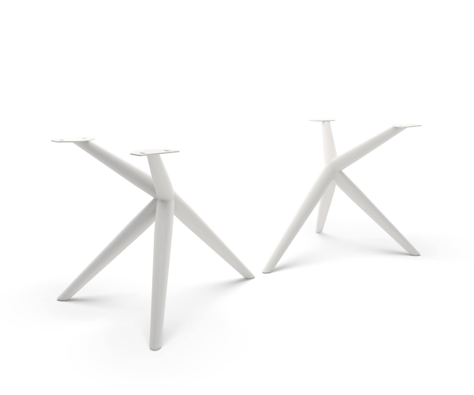 Pieds-de-table Estelar rond métal blanc (lot de 2) Pieds-de-table Estelar rond métal blanc (lot de 2)