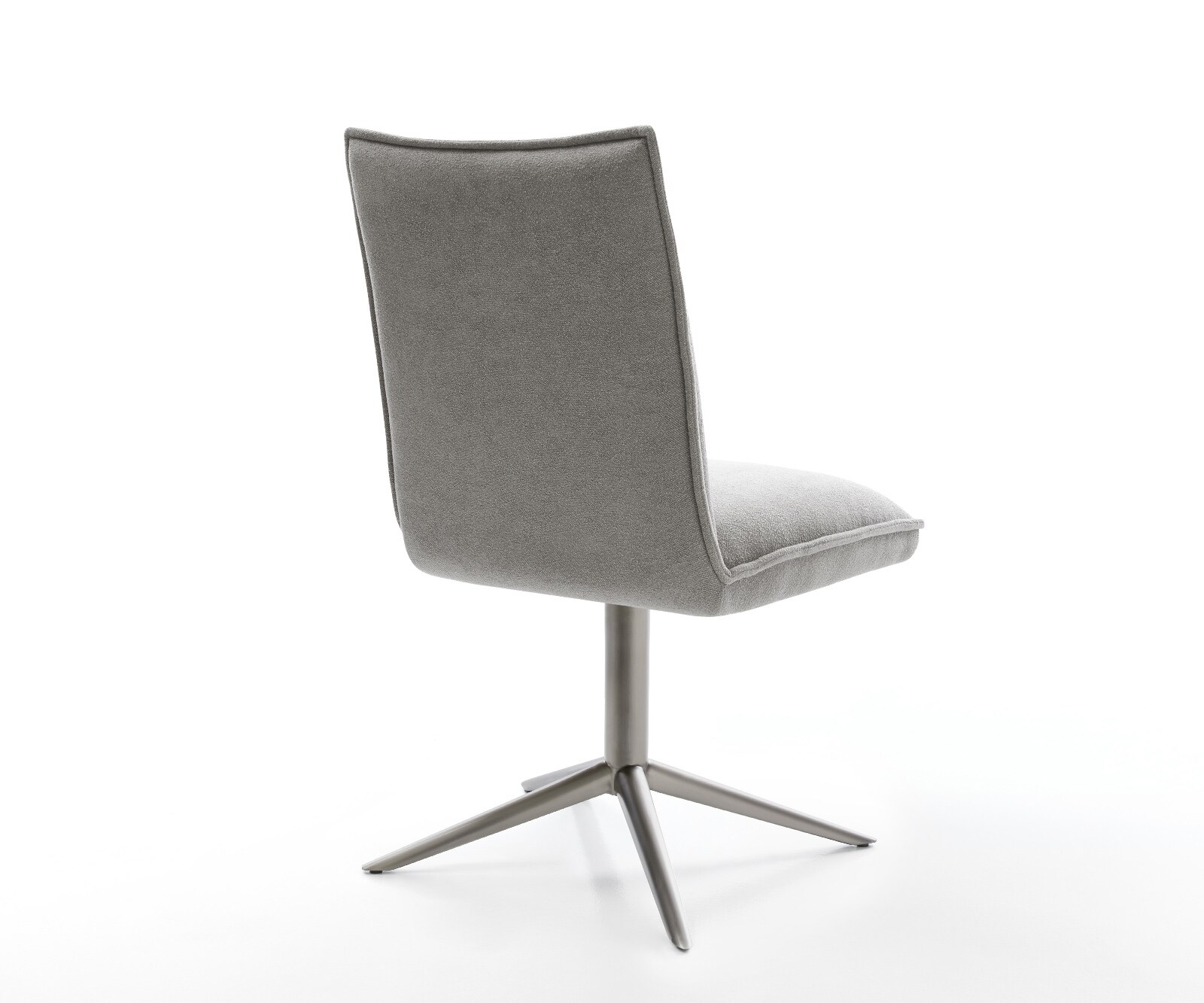 Chaise-pivotante Lelio-Flex tissu structuré doux gris pied de chaise 4 branches grafiete pivotement sur 360° fonction bascule resorts ensachés 4