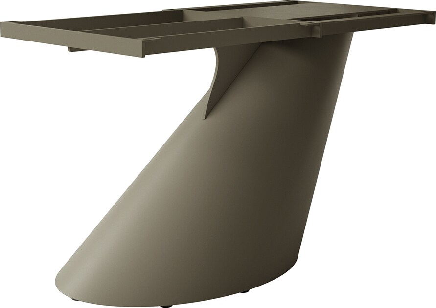 Piètement de table Cono métal finition effet titane
