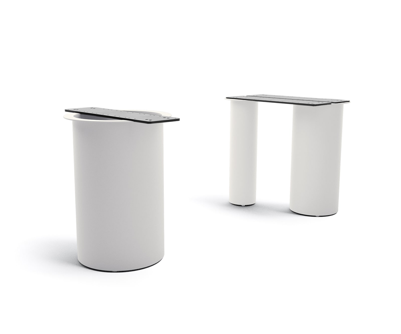 Cadre-de-table Troa métal blanc pour plateaux à partir de 200 cm Cadre-de-table Troa métal blanc pour plateaux à partir de 200 cm