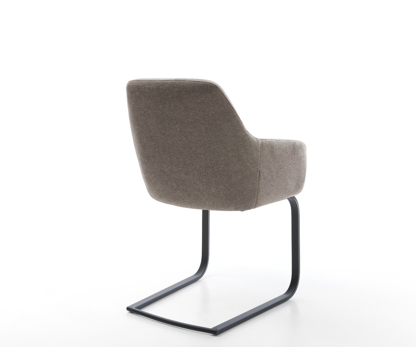 Cantilever Pejo-Flex tissu structuré doux taupe pied cantilever plat noir ressorts ensachés 5