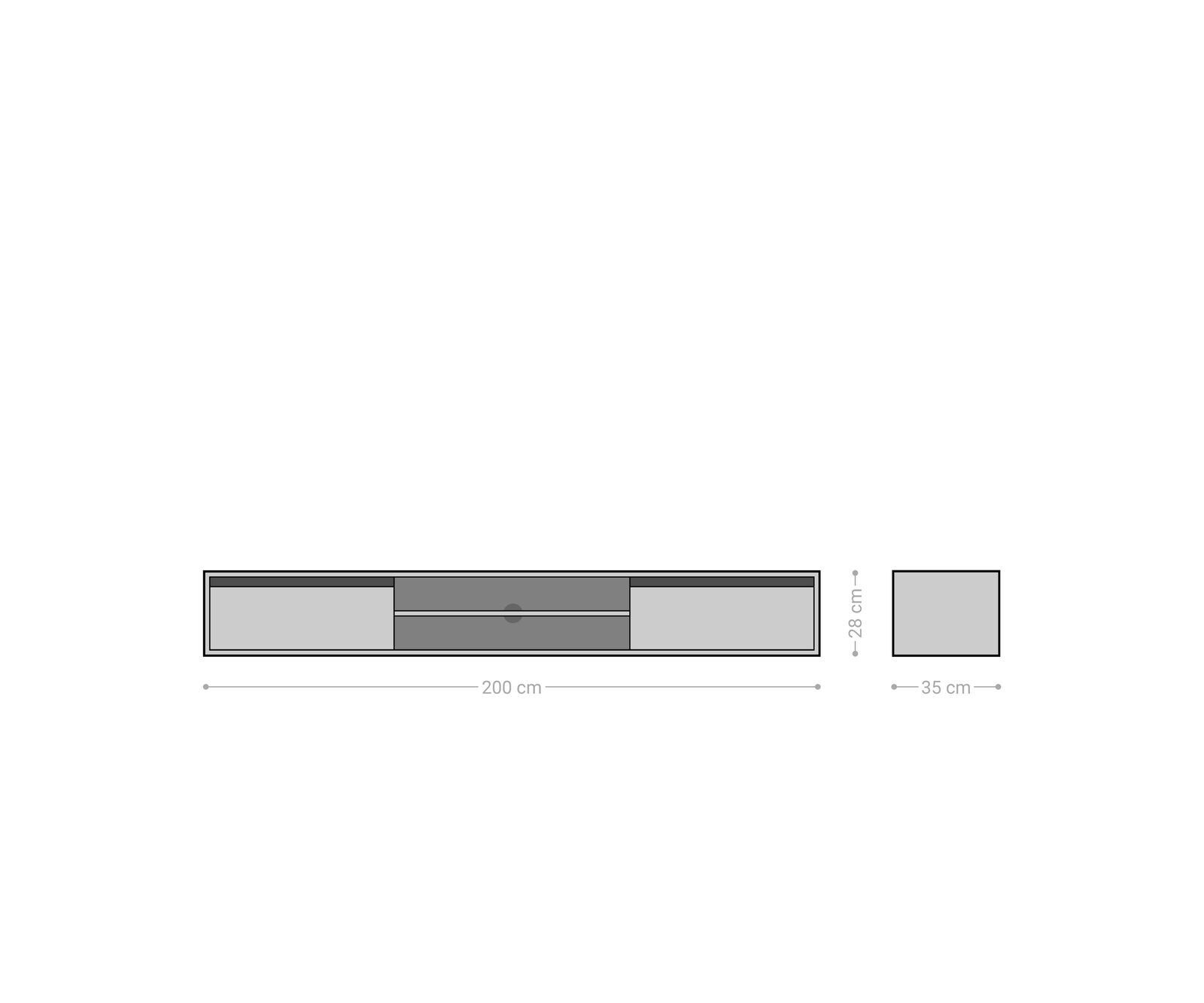 Meuble-TV Budaya 200 cm manguier naturel 2 portes fixation murale 6