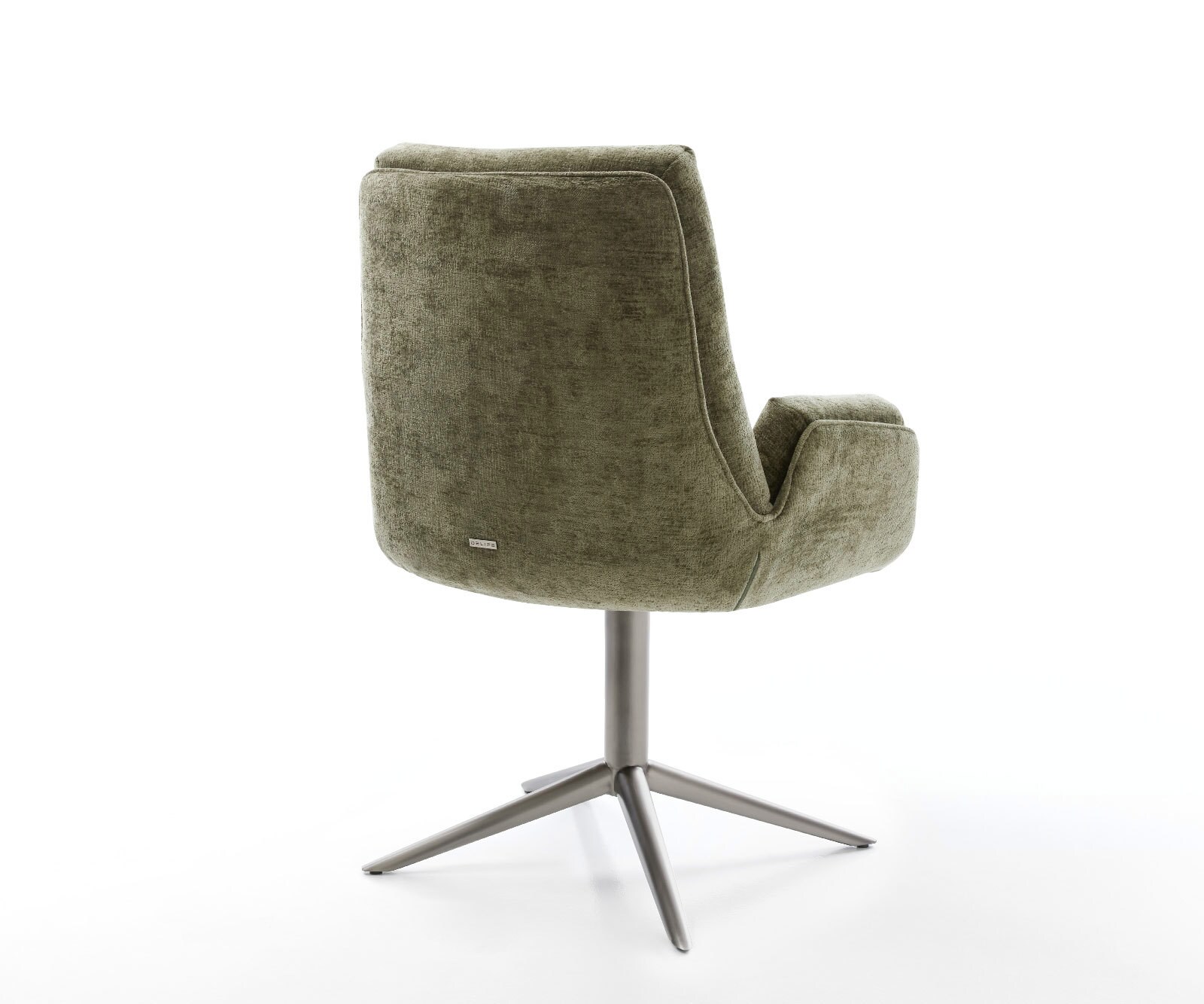 Chaise-pivotante Clea-Flex chenille olive pied de chaise 4 branches grafiete pivotement sur 360° fonction bascule 5