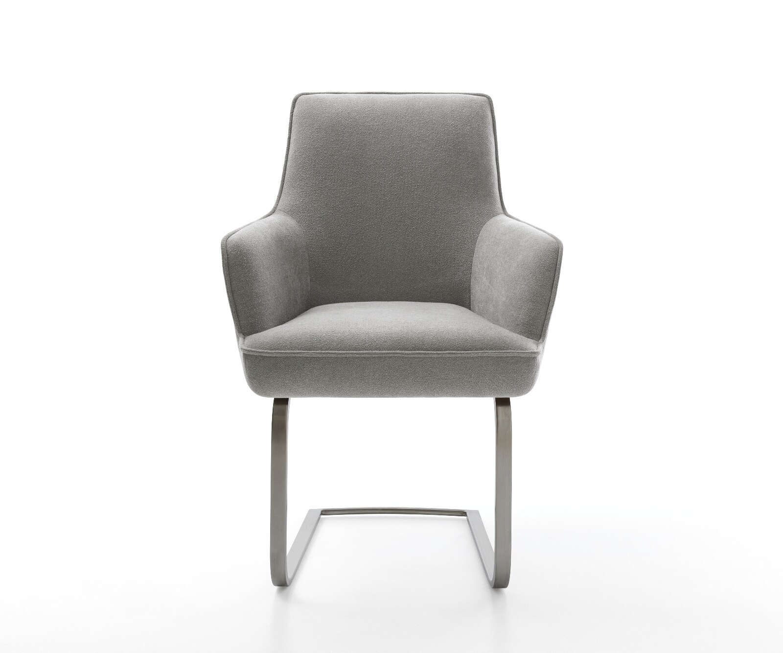 Cantilever Heira-Flex avec accoudoirs tissu structuré doux gris pied cantilever plat grafiete resorts ensachés 2