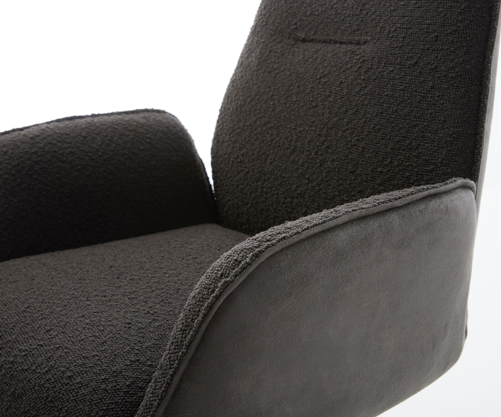 Cantilever Zoa-Flex tissu mixte noir pied cantilever plat aspect titane ressorts ensachés 3