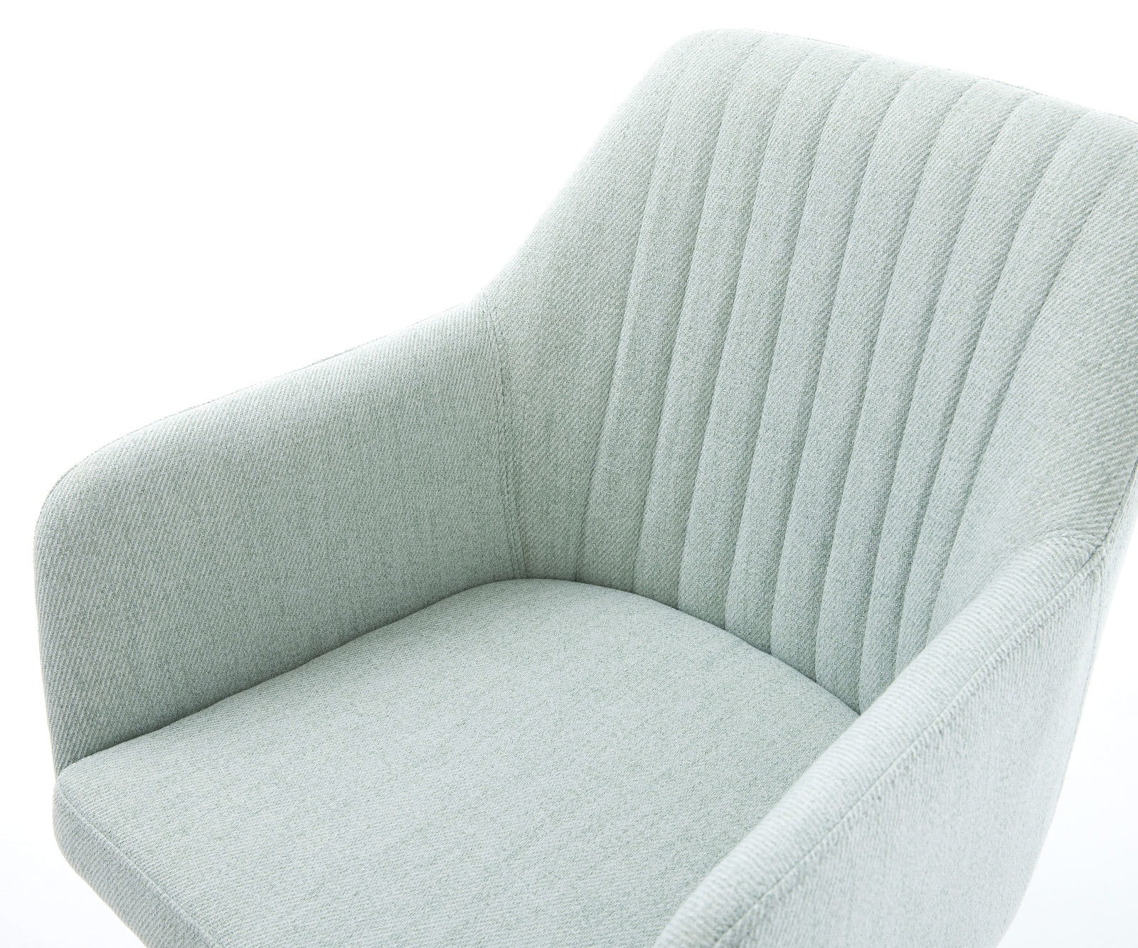 Chaise-de-salle-à-manger Greg-Flex rayures Vert menthe 4 pieds coniques acier inoxydable brossé ressorts ensachés 3 Chaise-de-salle-à-manger Greg-Flex rayures Vert menthe 4 pieds coniques acier inoxydable brossé ressorts ensachés 3