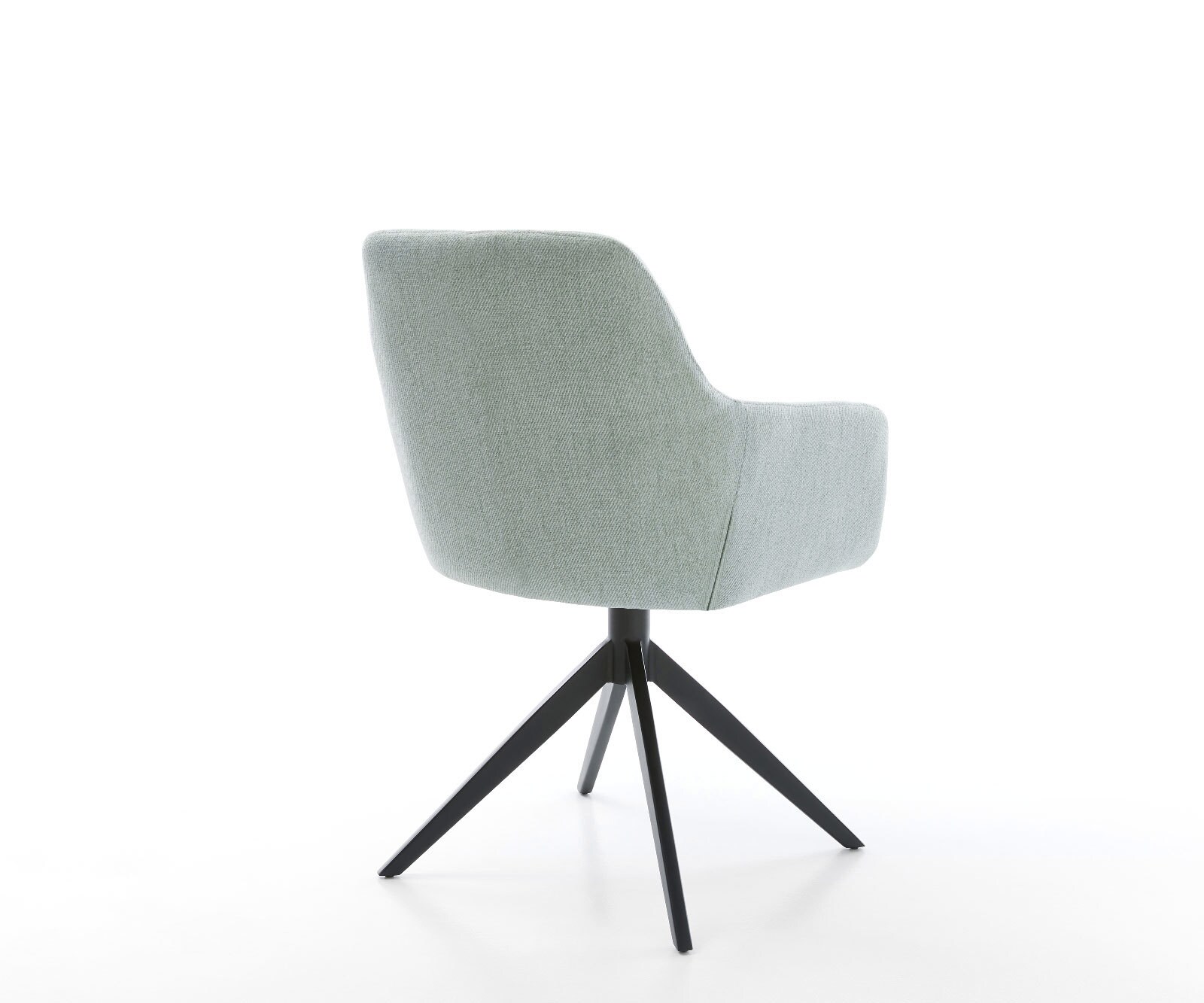 Chaise-pivotante Pejo-Flex rayures vert menthe pied croisé large noir pivotement sur 360° fonction bascule ressorts ensachés 5