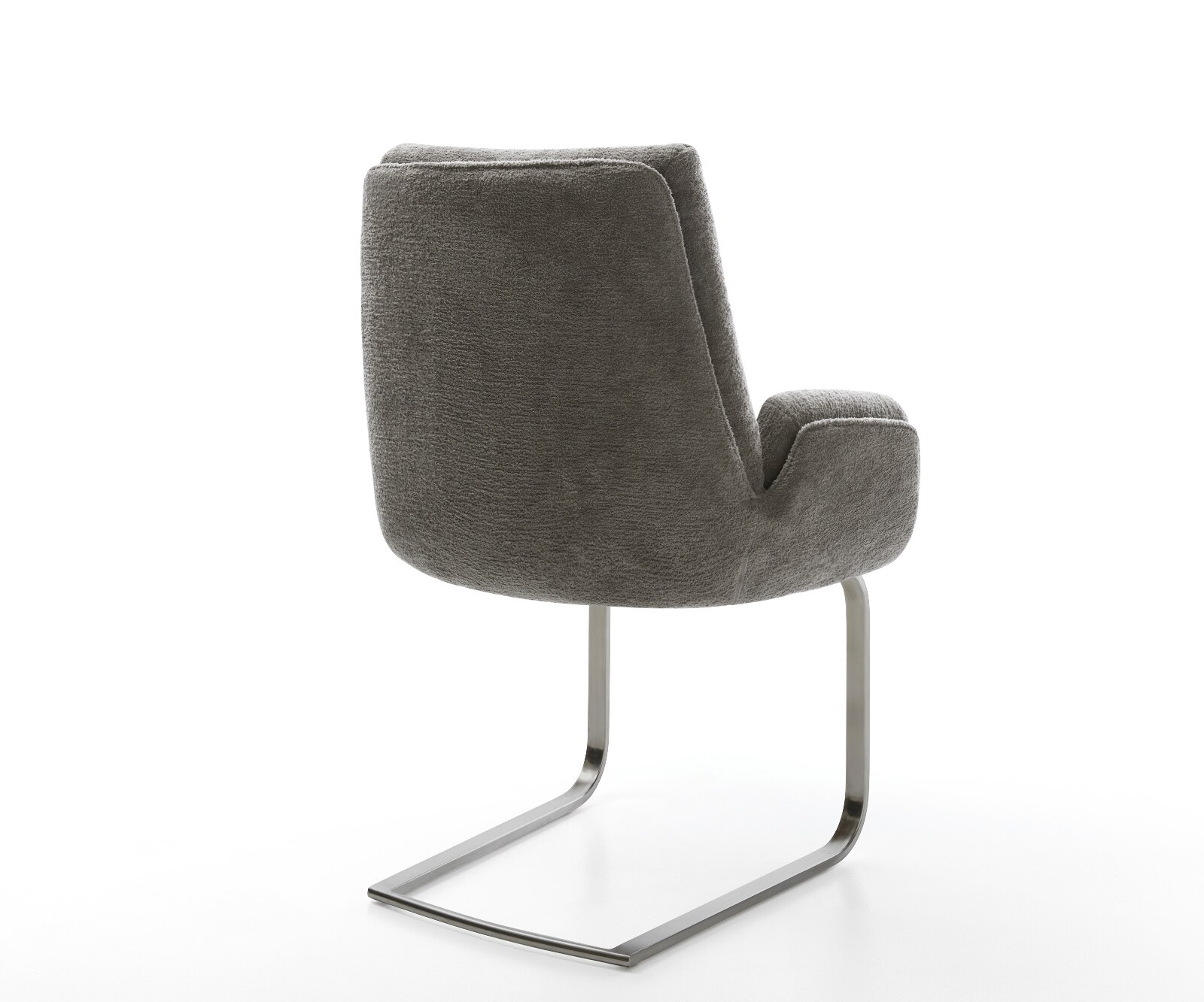 Cantilever Clea-Flex bouclé doux couleur boue pied cantilever plat grafiete 5