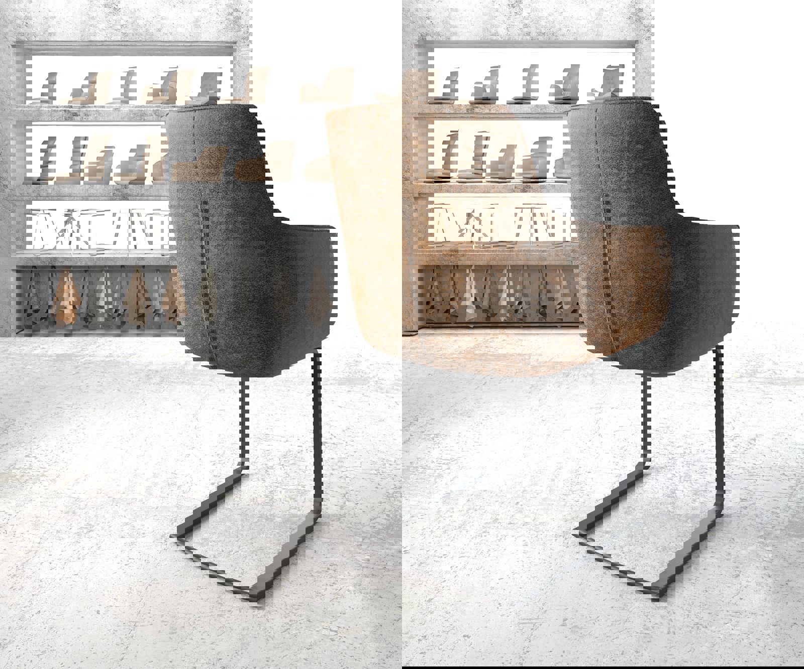 Cantilever Pejo-Flex brun antique cantilever plat noir 4