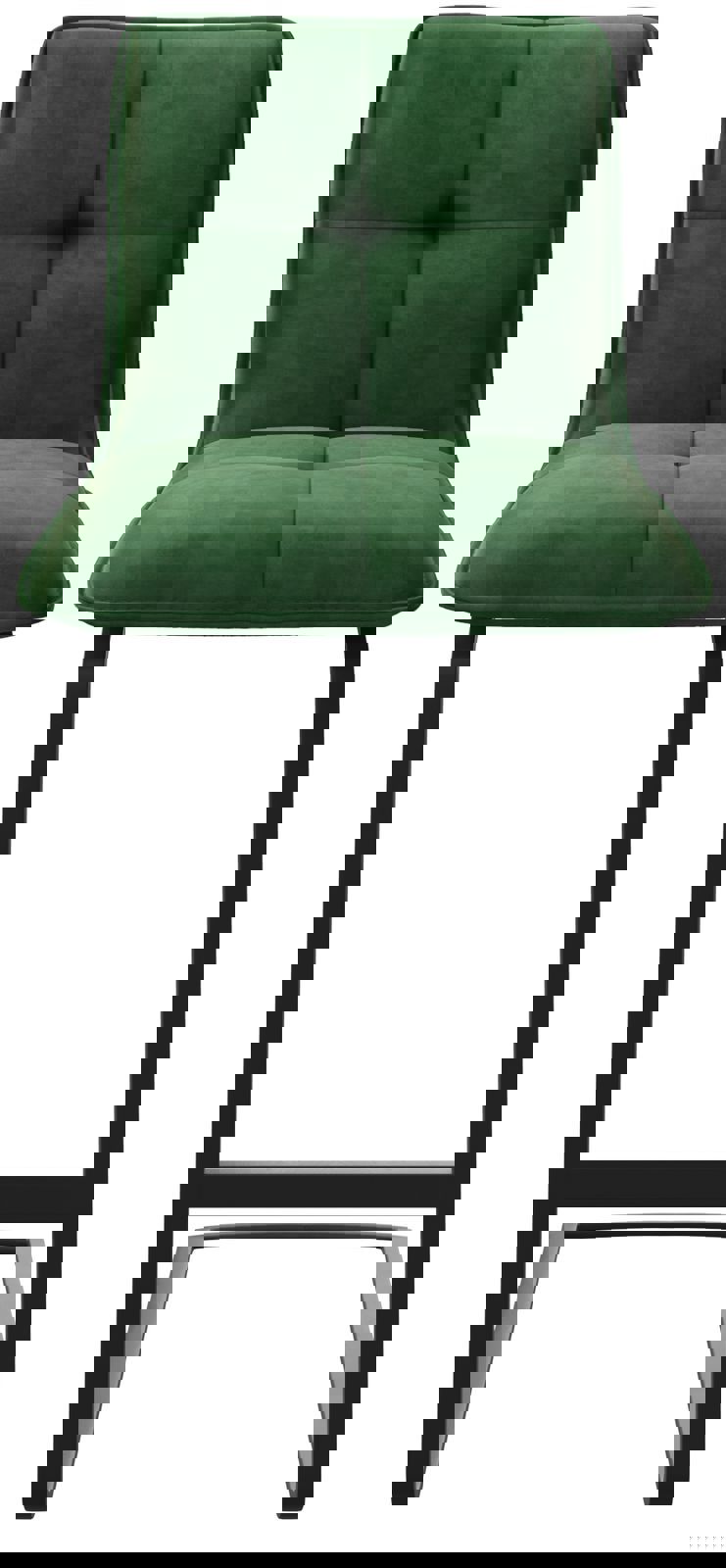 Chaise-de-bar Maddy-Flex velours vert chaise cantilever métal plat 3 Chaise-de-bar Maddy-Flex velours vert chaise cantilever métal plat 3