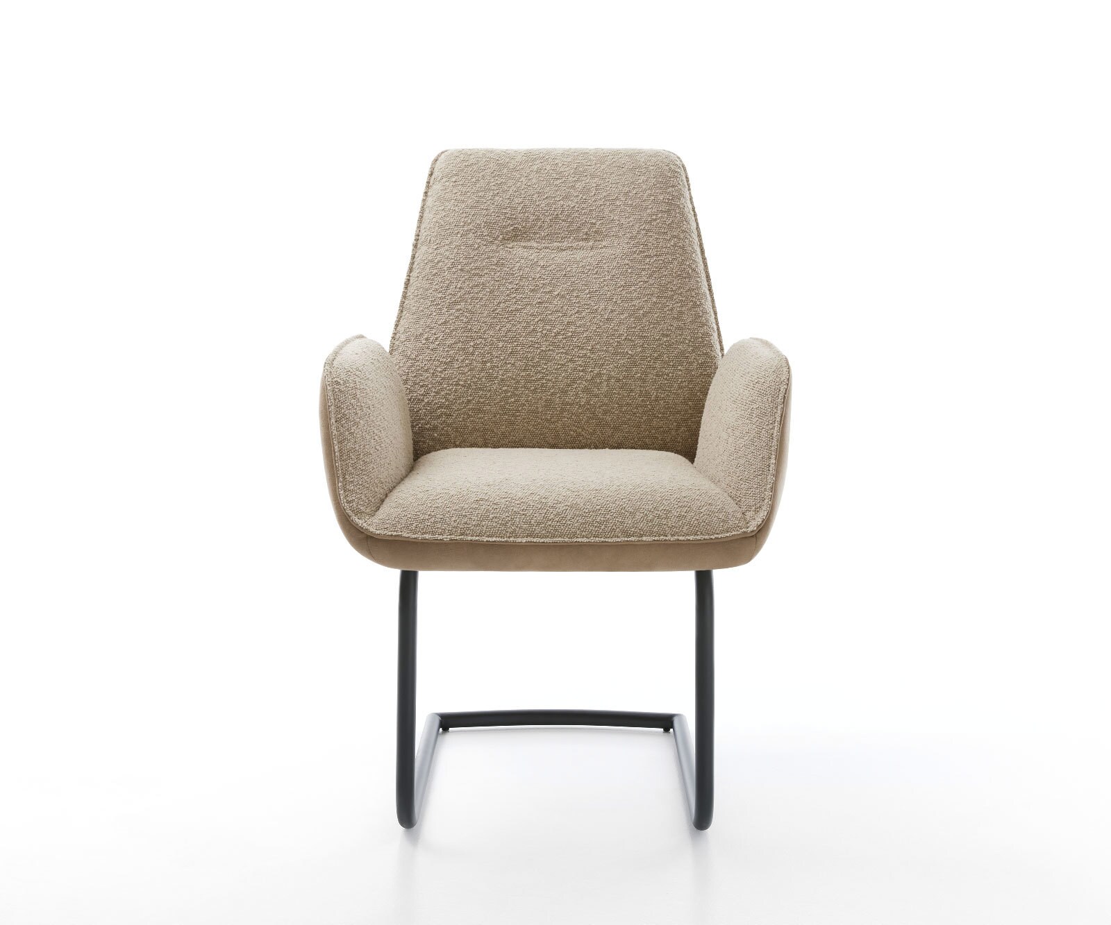 Cantilever Zoa-Flex tissu mixte couleur boue pied cantilever rond noir ressorts ensachés 1