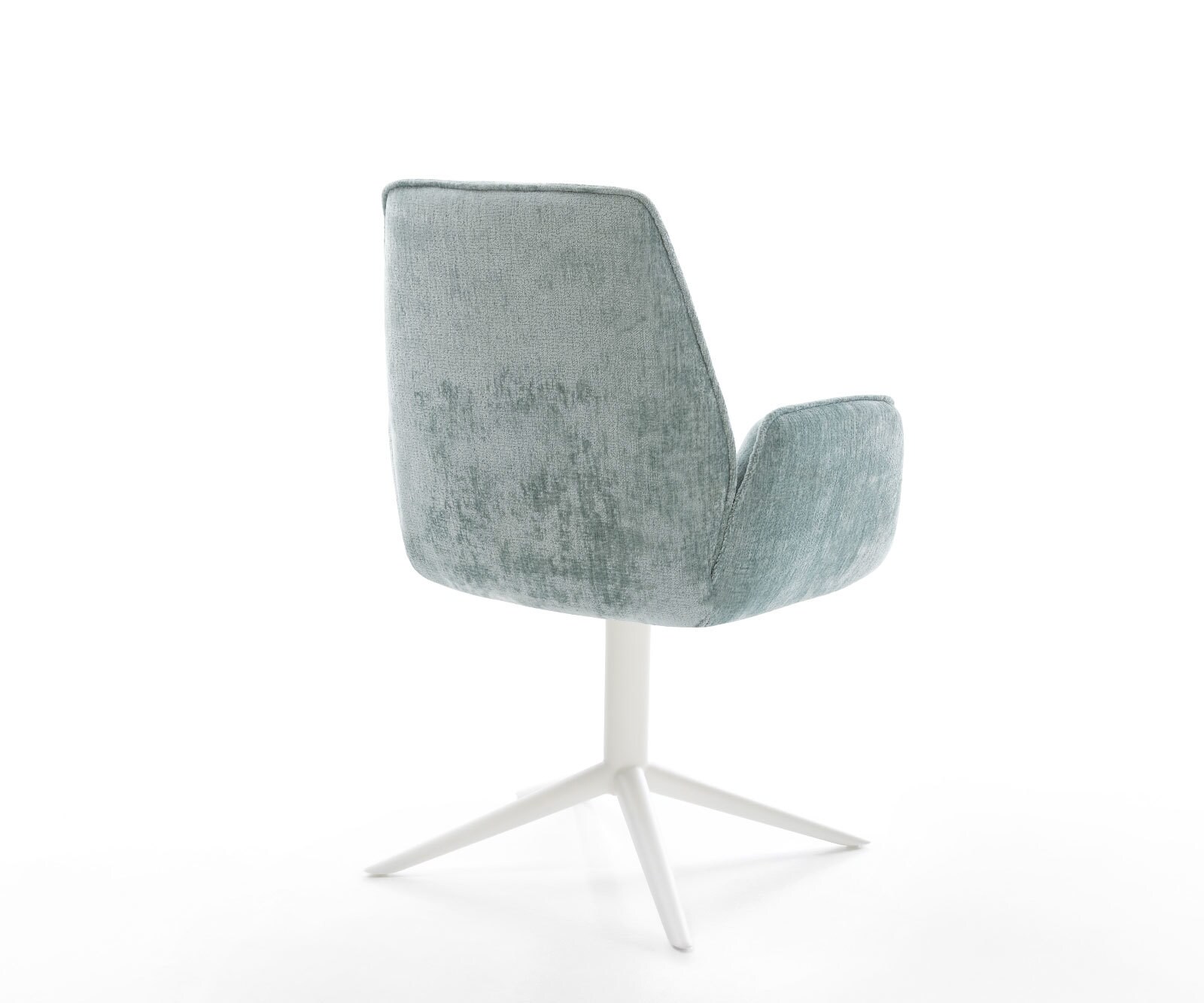 Chaise-pivotante Zoa-Flex chenille bleu pastel pied de chaise 4 branches blanc pivotement sur 360° fonction bascule ressorts ensachés 4 Chaise-pivotante Zoa-Flex chenille bleu pastel pied de chaise 4 branches blanc pivotement sur 360° fonction bascule ressorts ensachés 4