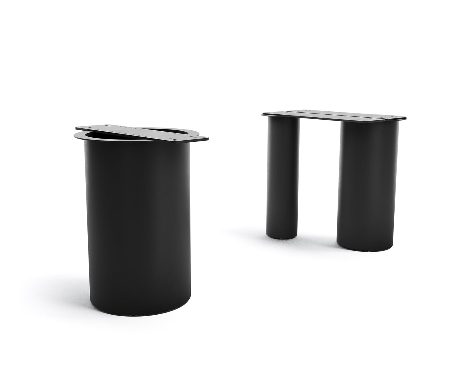 Pieds de table  Troa métal noir pour plateaux à partir de 200 cm Pieds de table  Troa métal noir pour plateaux à partir de 200 cm